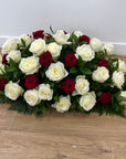 Red & White Rose Spray