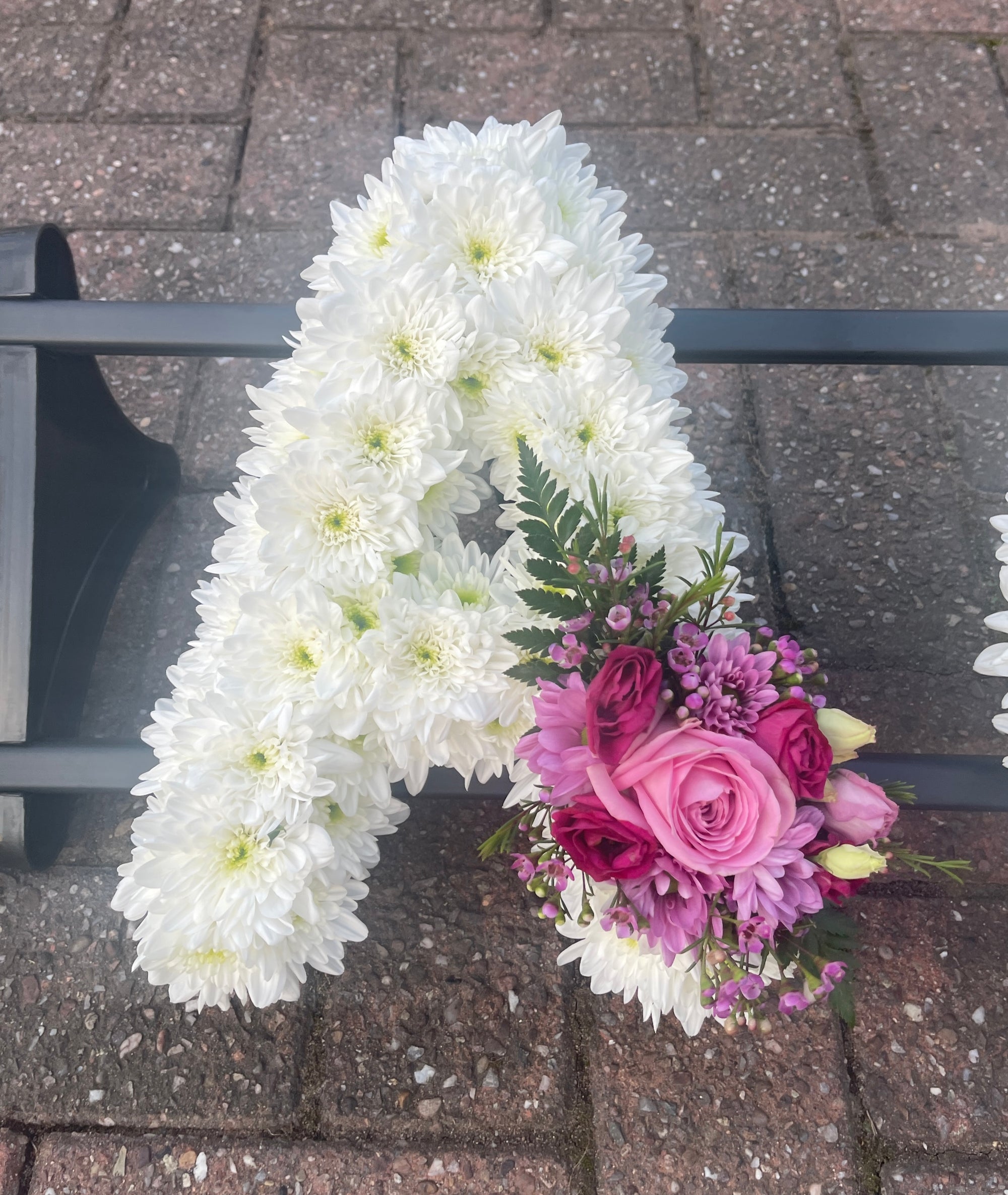 Letter with Pink arrangement
